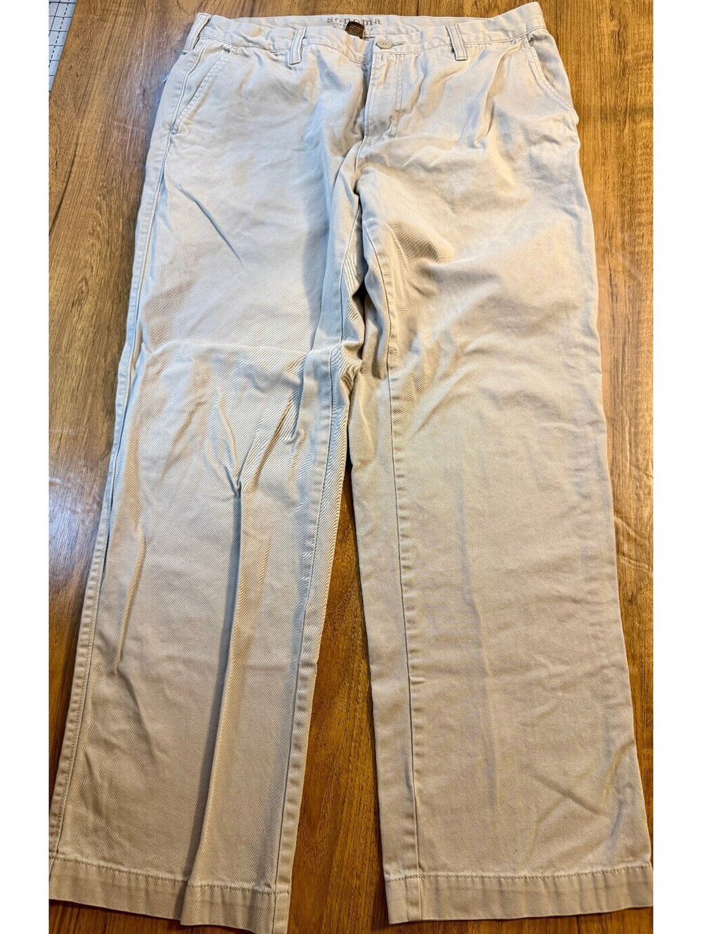 Sonoma Life  Men’s Khaki Pants 36x32 Beige Cotton Casual Straight Leg Pants